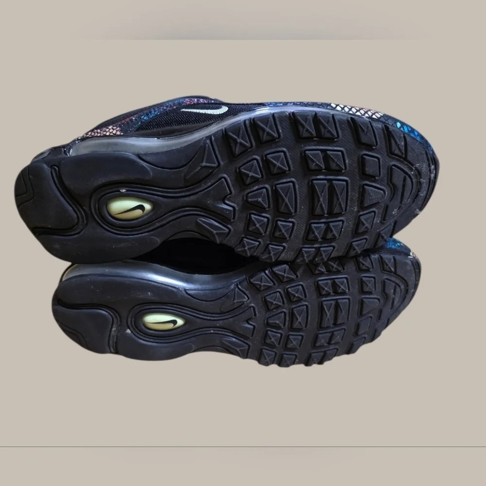 Nike Air Max 97 SE Rainbow Snake *Customized* BLACK SOLE